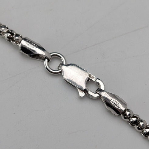 Vintage Sterling Silver Enamel Large Fish Pendant with Sterling Silver Necklace, 44g in total